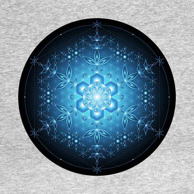 Blue microdot | Sacred geometry mandala by natasedyakina